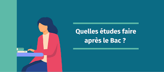 Personne assise à une table écrivant avec un stylo sur un carnet à côté du texte Quelles études faire après le Bac